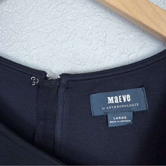 Maeve Anthropologie Debutante Dress, Black L - Fit & Flare, Sleeveless, Chic - Picture 7 of 9